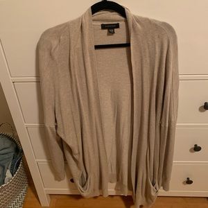 Atmosphere beige shawl neck cardigan